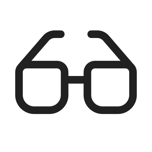 Ic, fluent, glasses, regular icon