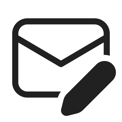 Ic, fluent, mail, edit, regular icon