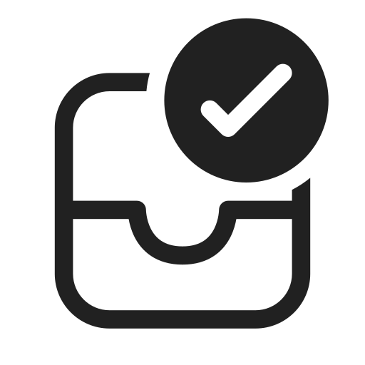 Ic, fluent, mail, inbox, checkmark, regular icon