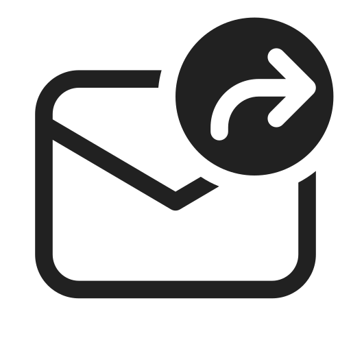 Ic, fluent, mail, arrow, forward, regular icon