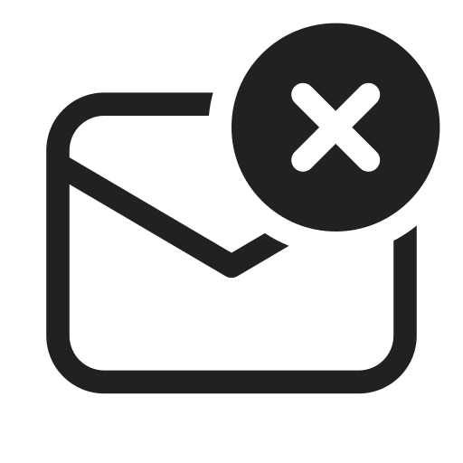 Ic, fluent, mail, dismiss, regular icon