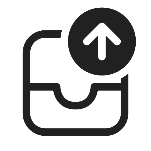 Ic, fluent, mail, inbox, arrow, up, regular icon