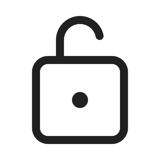 Ic, fluent, lock, open, regular icon