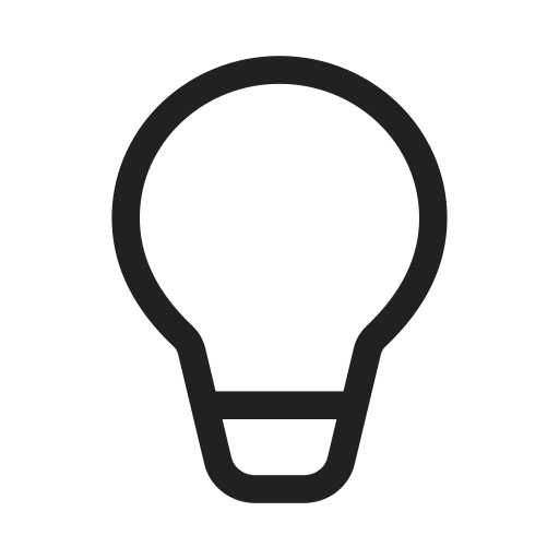 Ic, fluent, lightbulb, regular icon