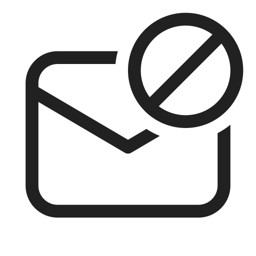 Ic, fluent, mail, prohibited, regular icon