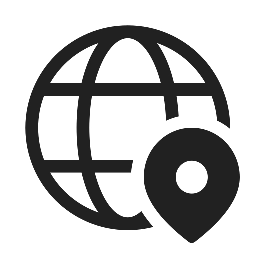 Ic, fluent, globe, location, regular icon