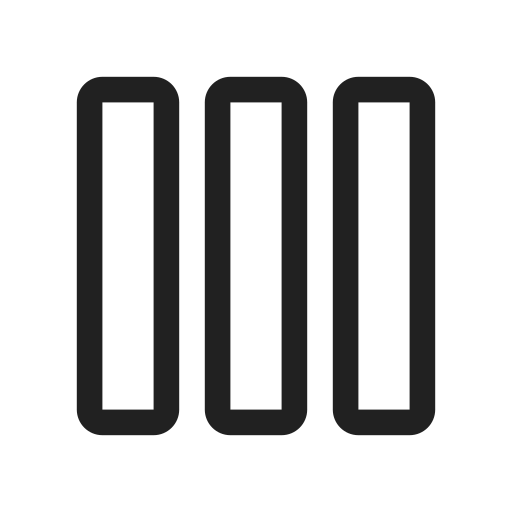 Ic, fluent, column, triple, regular icon