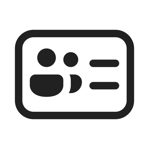 Ic, fluent, contact, card, group, regular icon