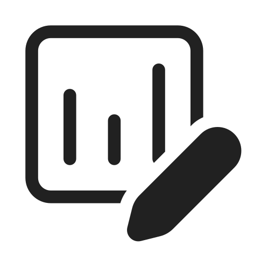 Ic, fluent, data, usage, edit, regular icon