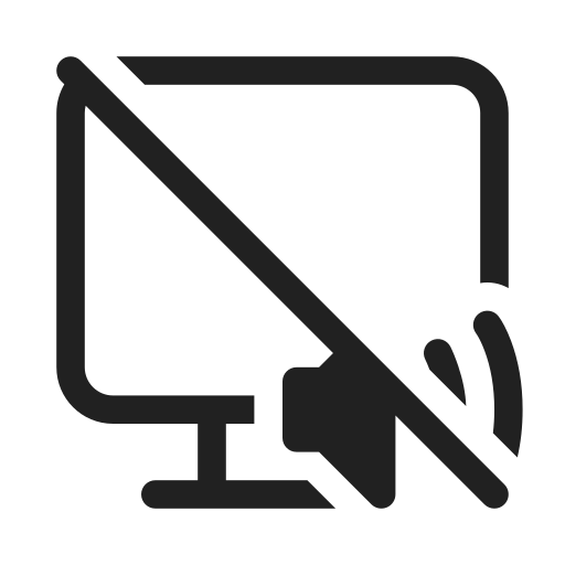 Ic, fluent, desktop, speaker, off, regular icon