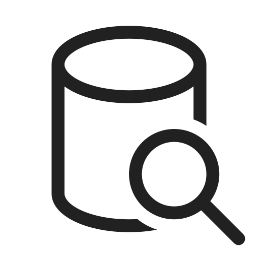 Ic, fluent, database, search, regular icon