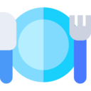 food and restaurant,dish,plate,restaurant,dinner,knife,cutlery,fork