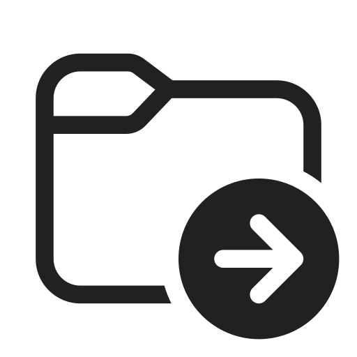 Ic, fluent, folder, arrow, right, regular icon