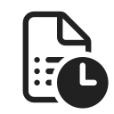 Ic,Fluent,Document,Bullet,List,Clock,Regular