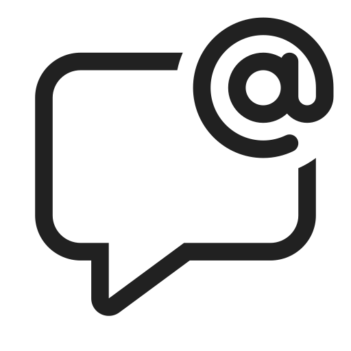 Ic, fluent, comment, mention, regular icon