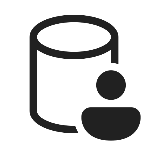 Ic, fluent, database, person, regular icon