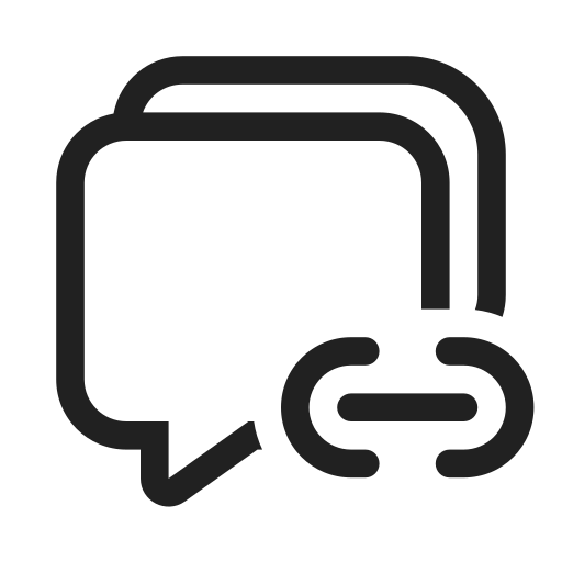 Ic, fluent, comment, multiple, link, regular icon