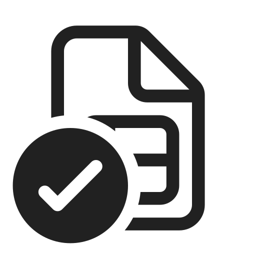 Ic, fluent, document, table, checkmark, regular icon