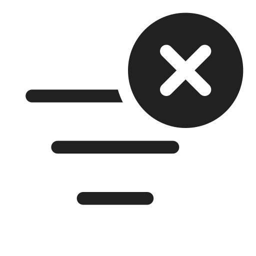 Ic, fluent, filter, dismiss, regular icon