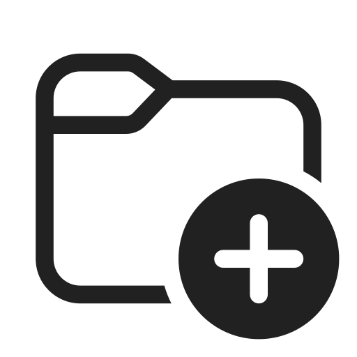Ic, fluent, folder, add, regular icon