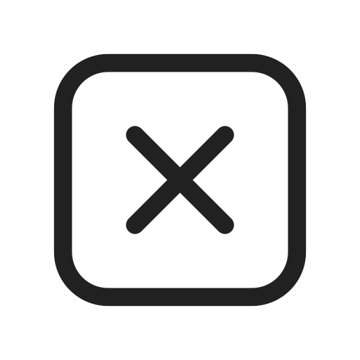 Ic, fluent, dismiss, square, regular icon