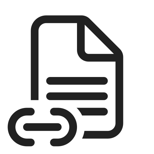 Ic, fluent, document, text, link, regular icon