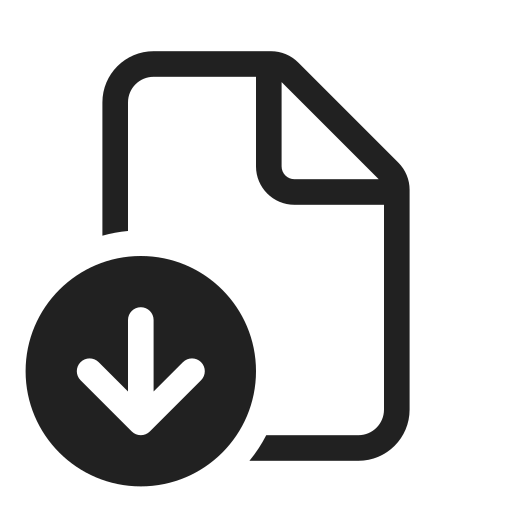 Ic, fluent, document, arrow, down, regular icon