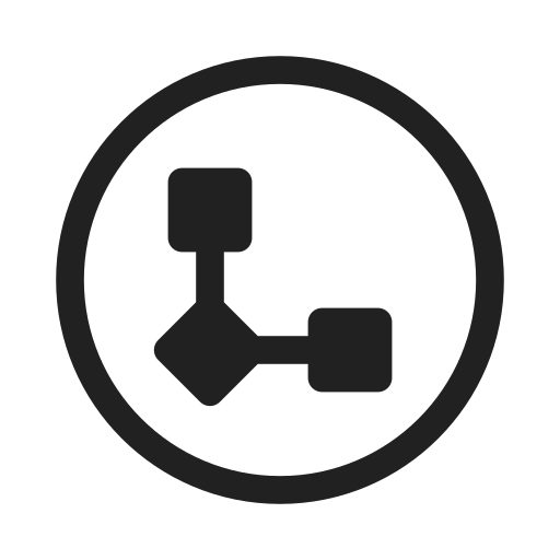 Ic, fluent, flowchart, circle, regular icon