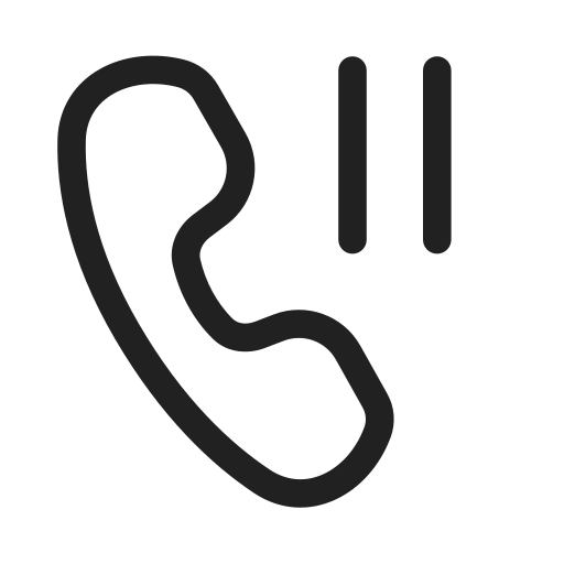 Ic, fluent, call, pause, regular icon