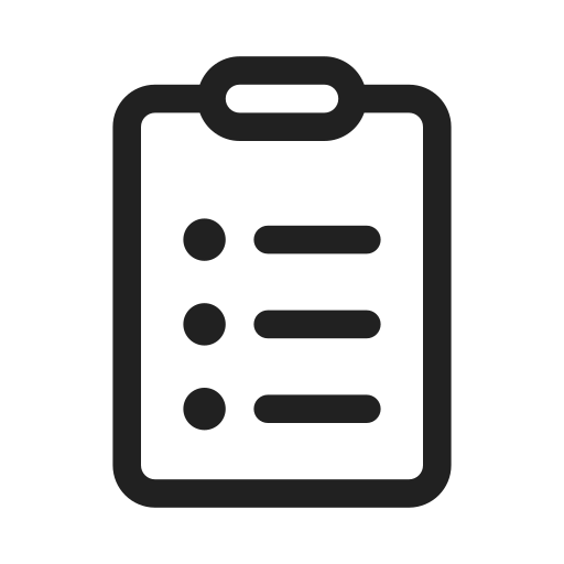 Ic, fluent, clipboard, bullet, list, ltr, regular icon