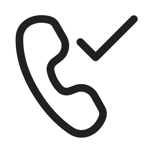 Ic, fluent, call, checkmark, regular icon