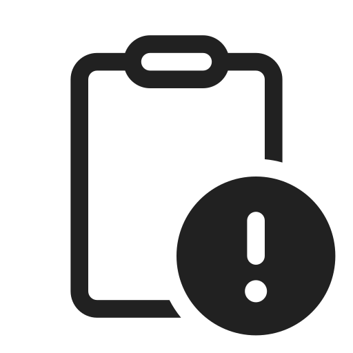 Ic, fluent, clipboard, error, regular icon