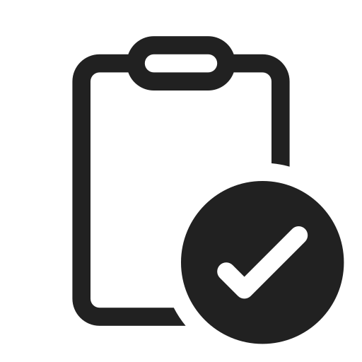 Ic, fluent, clipboard, checkmark, regular icon