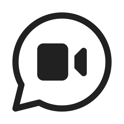 Ic, fluent, chat, video, regular icon