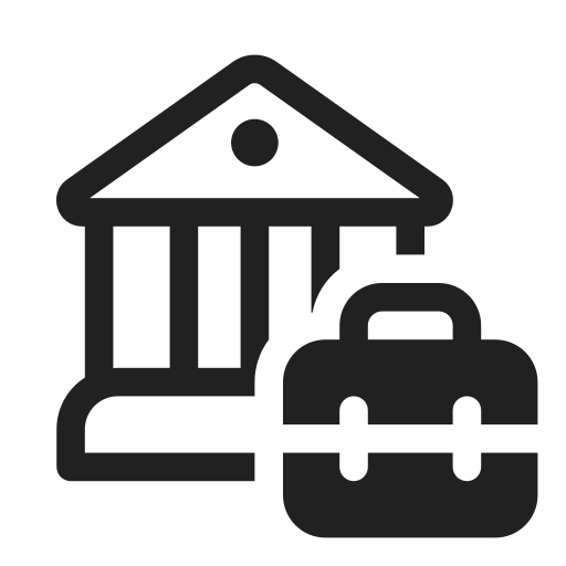 Ic, fluent, building, bank, toolbox, regular icon
