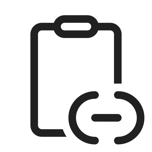 Ic, fluent, clipboard, link, regular icon