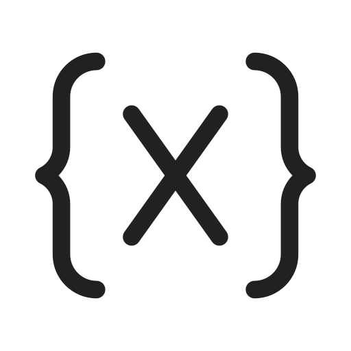 Ic, fluent, braces, variable, regular icon