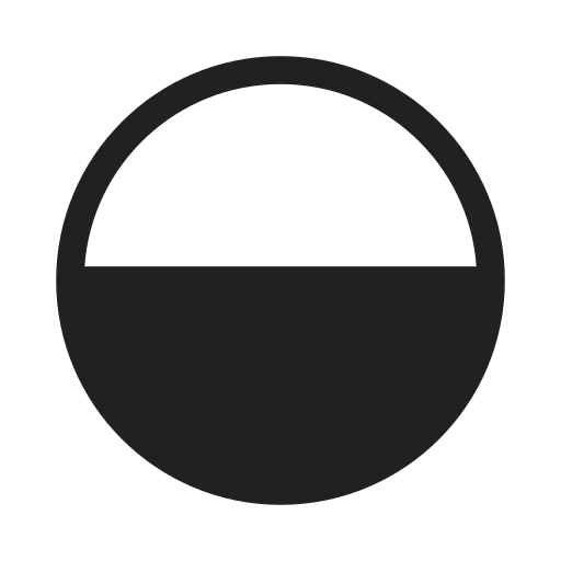 Ic, fluent, circle, half, fill, regular icon