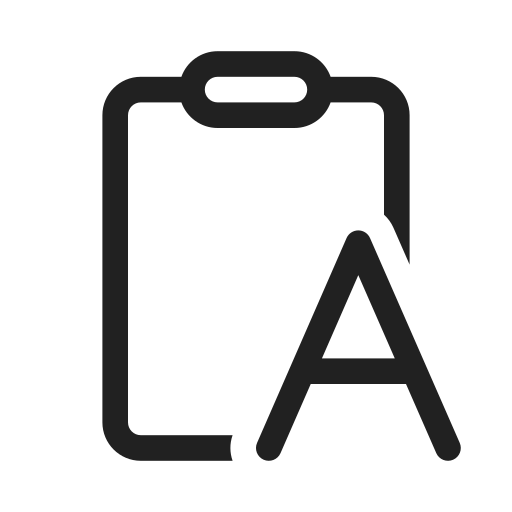 Ic, fluent, clipboard, letter, regular icon