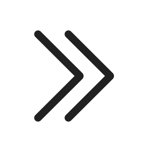 Ic, fluent, chevron, double, right, regular icon