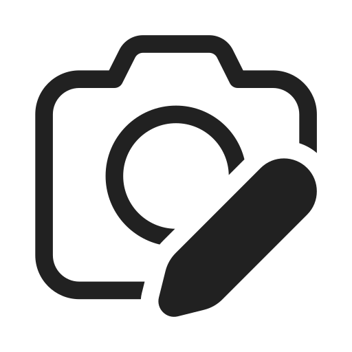 Ic, fluent, camera, edit, regular icon