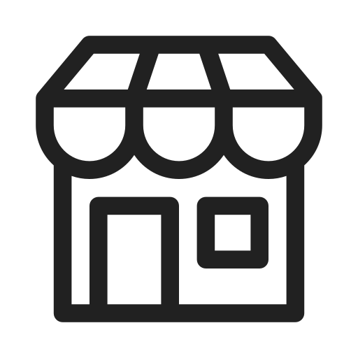 Ic, fluent, building, shop, regular icon