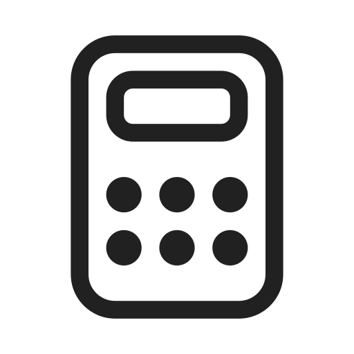 Ic, fluent, calculator, regular icon