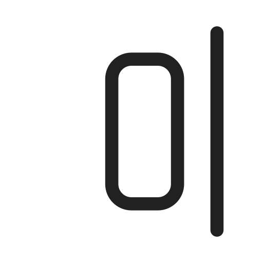 Ic, fluent, align, end, horizontal, regular icon