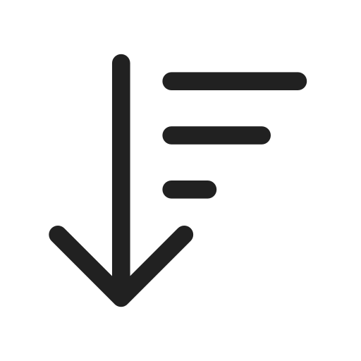 Ic, fluent, arrow, sort, down, line, regular icon