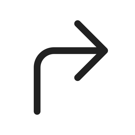 Ic, fluent, arrow, turn, right, regular icon