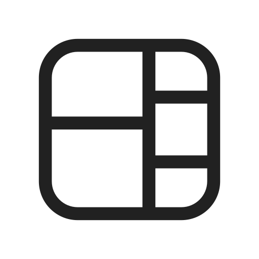 Ic, fluent, board, split, regular icon