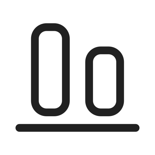 Ic, fluent, align, bottom, regular icon
