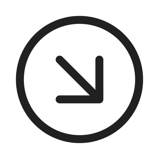 Ic, fluent, arrow, circle, down, right, regular icon