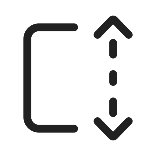 Ic, fluent, arrow, autofit, height, dotted, regular icon